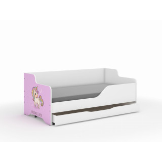 Otroška postelja LILU - 160x80 ROZA SAMOROG