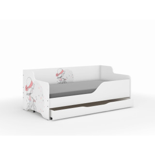 Otroška postelja LILU - 160x80 DEKLIČKA NA KOLESU