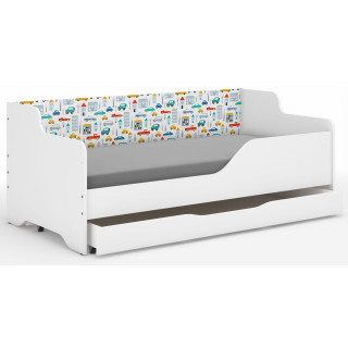 Otroška postelja LILU - 160x80 AVTOMOBILI