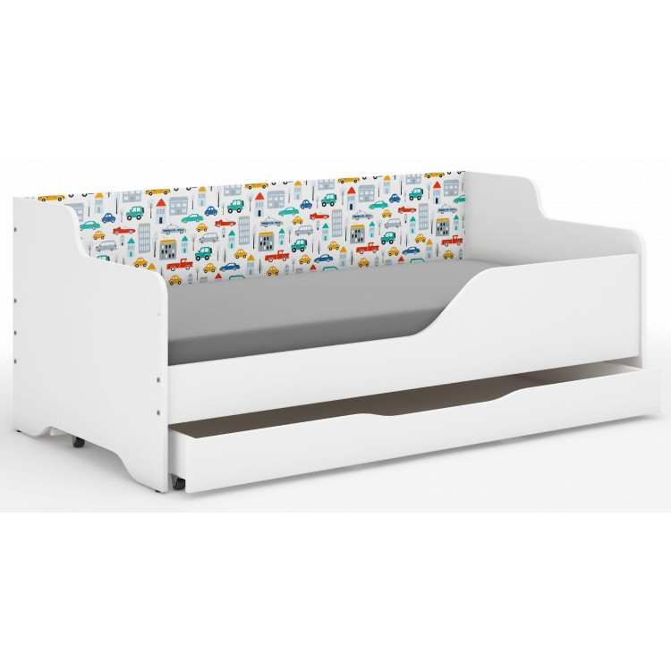 Otroška postelja LILU - 160x80 AVTOMOBILI