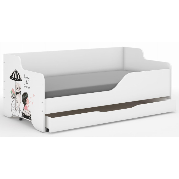 Otroška postelja LILU - 160x80 DEKLIČKA NA POTOVANJU