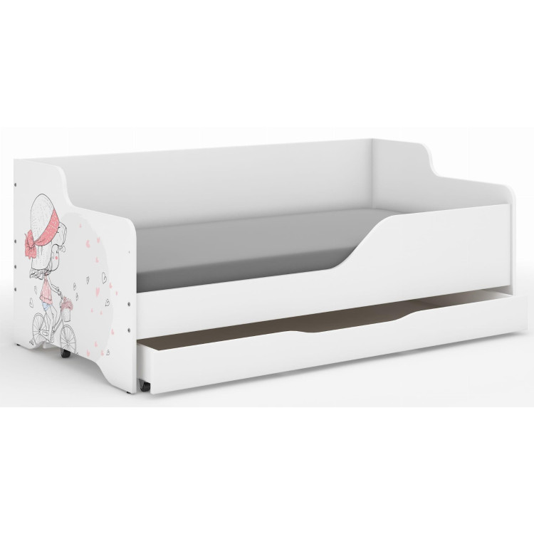 Otroška postelja LILU - 160x80 DEKLIČKA NA KOLESU