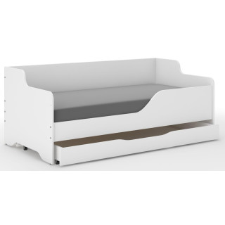 Bela otroška postelja LILU s predalom - 160x80