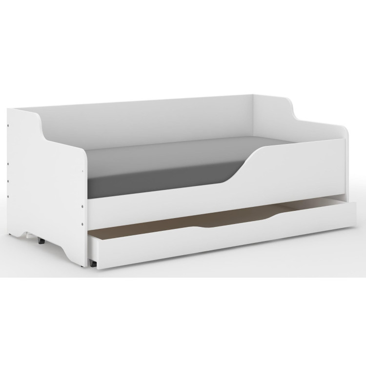 Bela otroška postelja LILU s predalom - 160x80