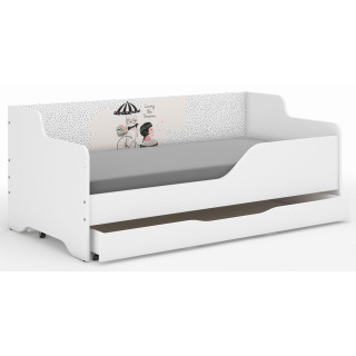 Otroška postelja LILU - 160x80 DEKLIČKA NA POTOVANJU