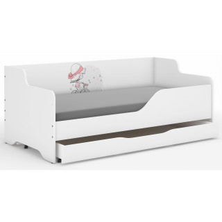 Otroška postelja LILU - 160x80 DEKLIČKA NA KOLESU