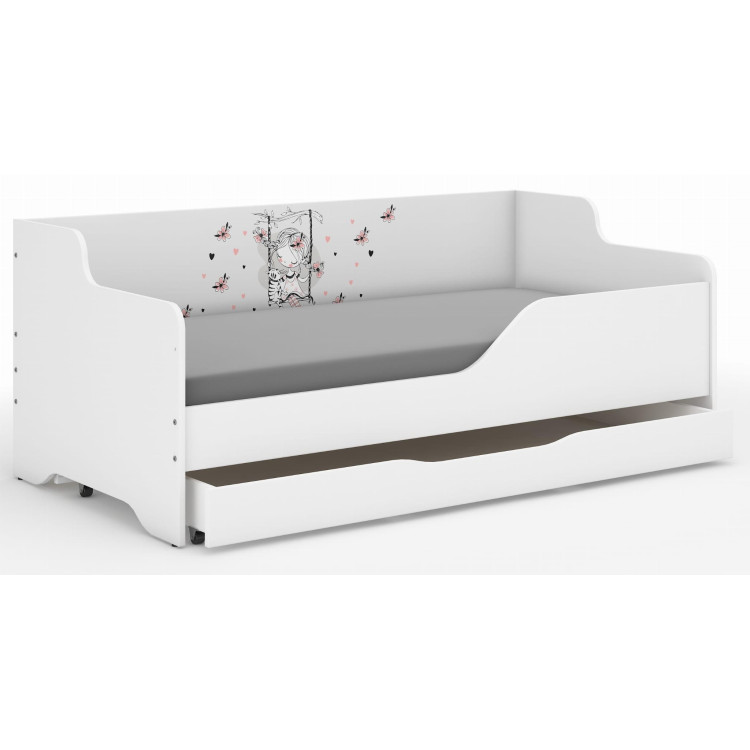 Otroška postelja LILU - 160x80 DEKLIČKA NA GUGALNICI