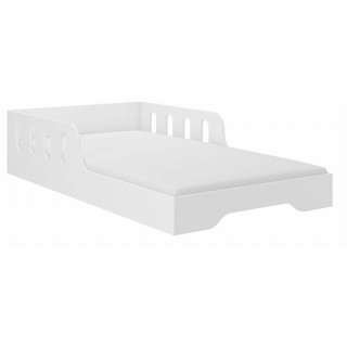 Bela otroška postelja MALU z ograjo - 160x80