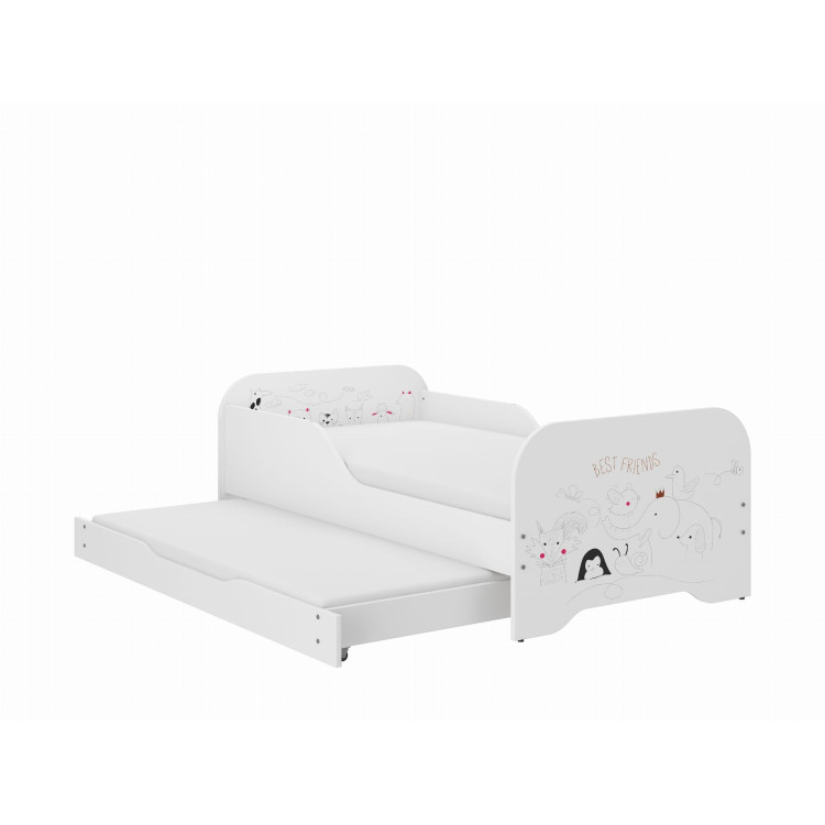 Otroška postelja MIKI z dodatno funkcijo spanja - 160x80 NAJBOLJŠI PRIJATELJI