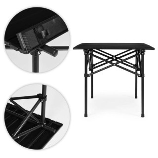 Zložljiva črna kamping miza s torbo - 95x55 cm