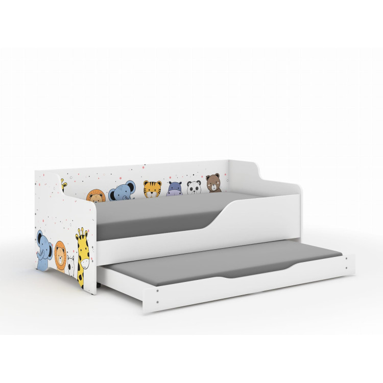 Otroška postelja LILU z dodatno funkcijo spanja - 160x80 MINI ZOO