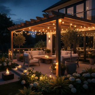 Vrtna svetilka girlanda 9W 30x LED 20 m