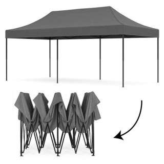 Siv samozložljiv vrtni šotor - 3x6 m