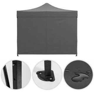 Avtomatski sivi vrtni paviljon - 3x3 m -