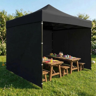 Vrtni črni avtomatski paviljon - 3x3 m -