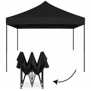 Vrtni črni avtomatski paviljon - 3x3 m -