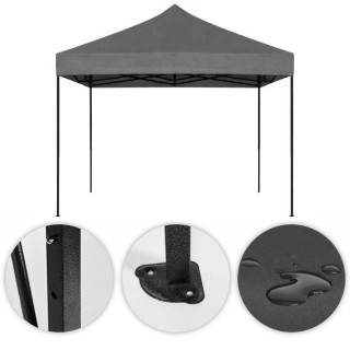 Prodajno stojalo v sivi barvi - 3x3 m