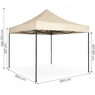 Bež prodajno stojalo - 3x3 m