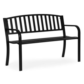 Vrtna kovinska klop z naslonjalom