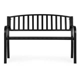 Vrtna kovinska klop z naslonjalom