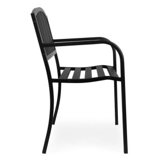 Vrtna kovinska klop z naslonjalom