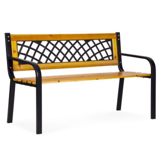 Vrtna lesena klop z odprtim naslonjalom