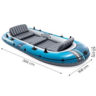 Petsedežni napihljivi čoln Excursion 5 + tlačilka + 2 vesla + torba