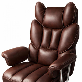 Temno rjav usnjen pisarniški stol