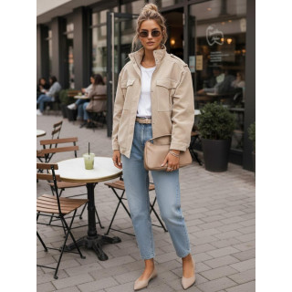 Semiš bež bomber jakna TY5653