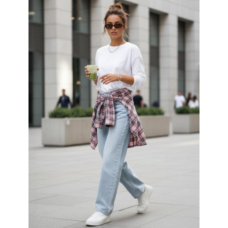 Ženske svetlo modre baggy kavbojke UY2925