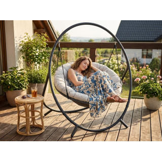 Svetlo bež viseči stol PATIO