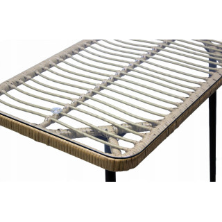 Vrtni set - bež (6 stolov, miza)