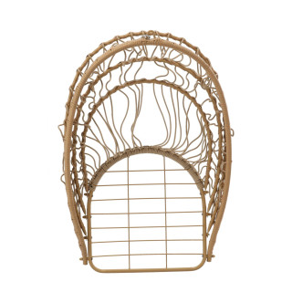 Viseči zložljivi stol v rjavo-sivi barvi