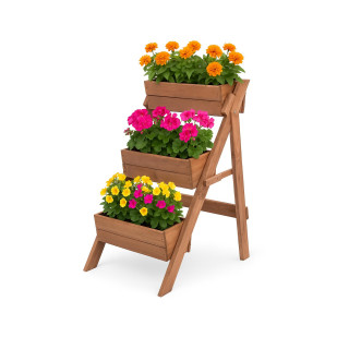 Impregniran 3-nadstropni lesen cvetlični lonček