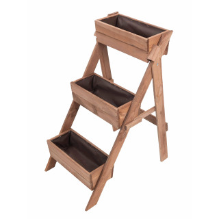 Impregniran 3-nadstropni lesen cvetlični lonček