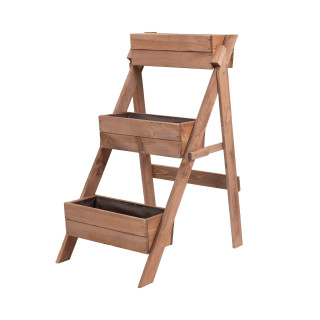 Impregniran 3-nadstropni lesen cvetlični lonček