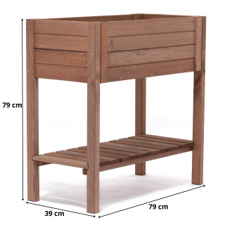 Impregnirano leseno stojalo za rože/cvetlični lonček - 39x79x79cm