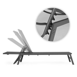 Nastavljiv ležalnik za na plažo v sivi barvi