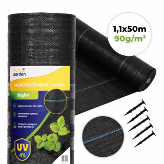 Črni UV agrotekstil proti plevelu 90 g - 1,1 x 50 m