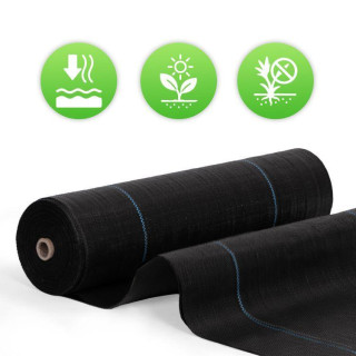 Protituberkulozni črni UV agrotekstil 90 g - 1,6 x 100 m