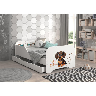Otroška postelja MIKI - 140x70 BRAVE BADGER