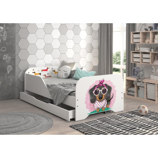 Otroška postelja MIKI - 140x70 SWEET DACHSHUND