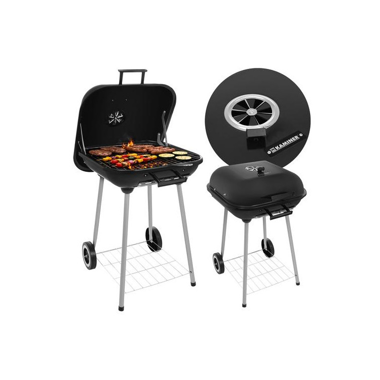 Vrtni žar s pokrovom 53x77x46 cm Kaminer