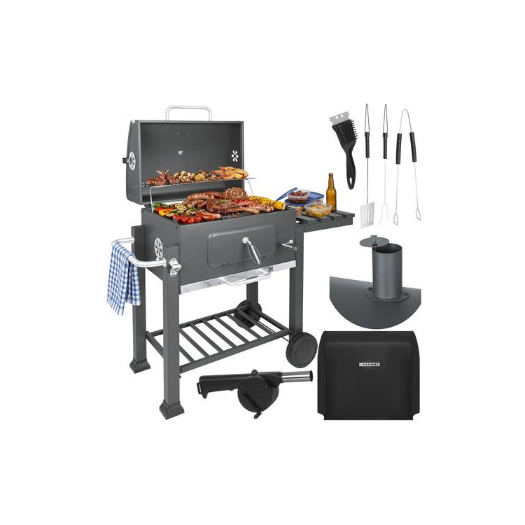 Vrtni žar s pokrovom 114x67x120 cm Kaminer