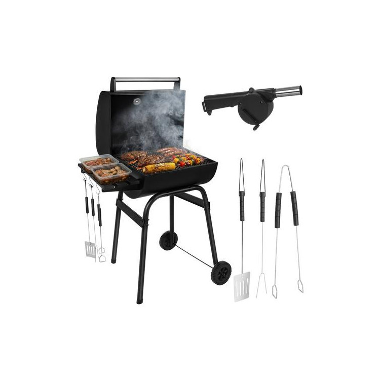 Vrtni žar s pokrovom 82x51x117 cm Kaminer