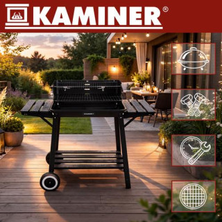 Vrtni žar z ražnjem 93x41x86 cm Kaminer