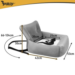 Avtosedež za pse velikosti L - 53x42x30 cm