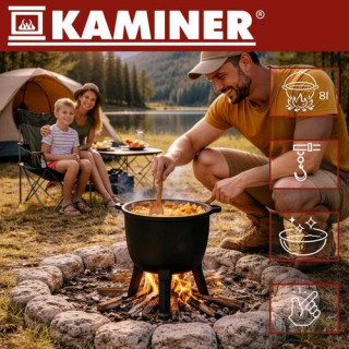 Emajliran litoželezni grelnik vode Kaminer - 8 l