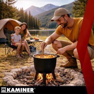 Emajliran litoželezni grelnik vode Kaminer - 8 l