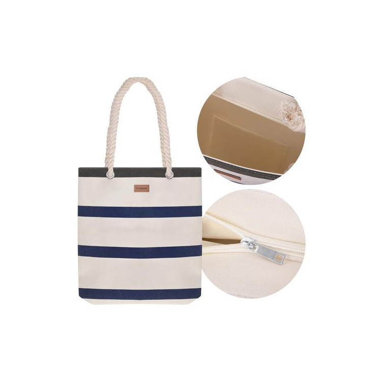 Črtasta torba za na plažo/piknik